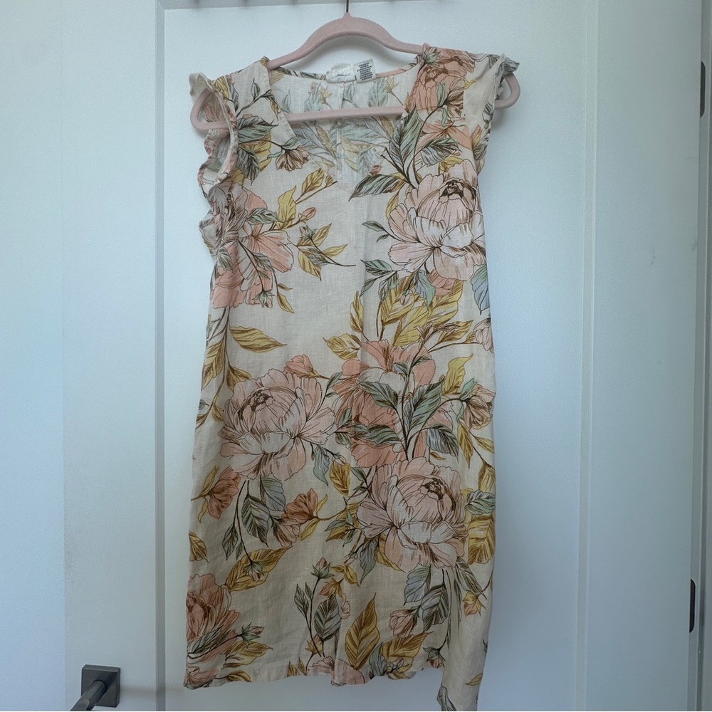 Nicole Miller Floral V-Neck Women Top